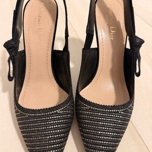 Dior Black and Silver Women's Heels